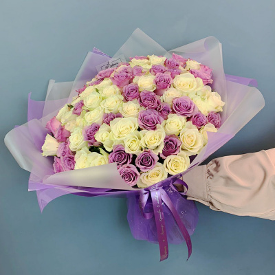 Букет 101 роза Кения в упаковке 29178-БФ Букет 101 роза Кения в упаковке 29178-БФ