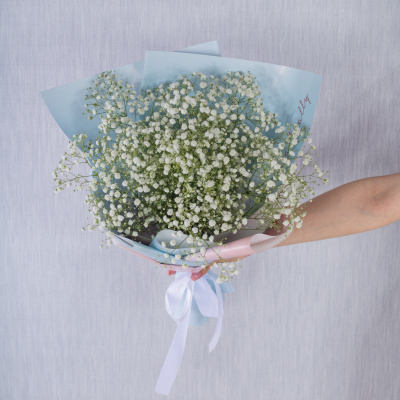 Небольшой букет из белых гипсофил 35807 Небольшой букет из белых гипсофил 35807