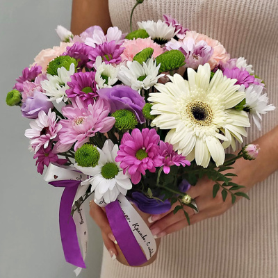 Стаканчик с цветами "Сиреневый закат" N 53036 Стаканчик с цветами "Сиреневый закат" N 53036