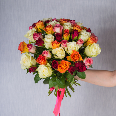 Букет из 51 Розы Кения Микс 7312 Букет из 51 Розы Кения Микс 7312