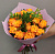 Букет "Мелодия цветов-15" из кенийских оранжевых роз N 7129-Ор