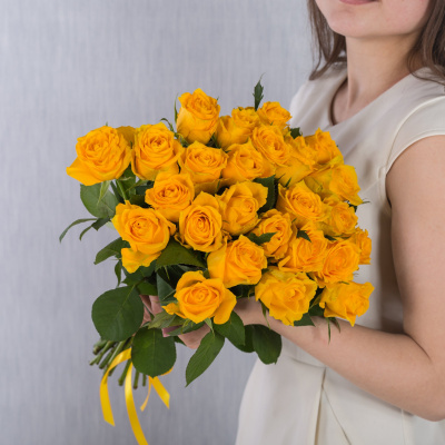 Букет из 25 Роз Кения Желтые 7313-Ж Букет из 25 Роз Кения Желтые 7313-Ж