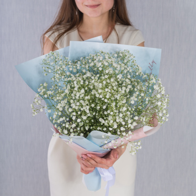 Небольшой букет из белых гипсофил 35807 Небольшой букет из белых гипсофил 35807