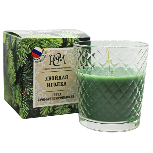 Свеча в стакане ХВОЙНАЯ ИГОЛКА 30 ч