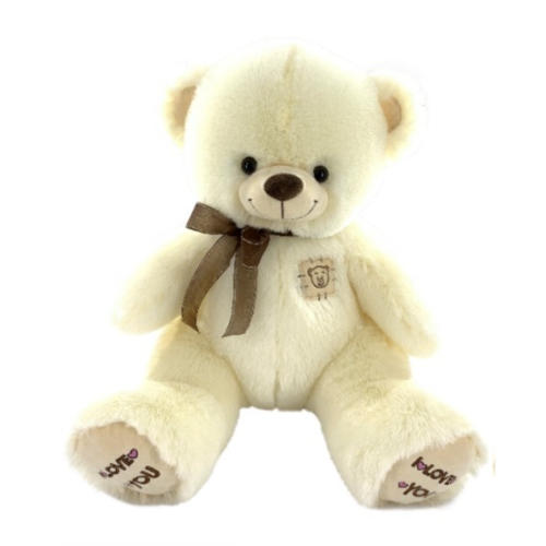 Мишка с бантом 65-70 см арт. 24013 белый